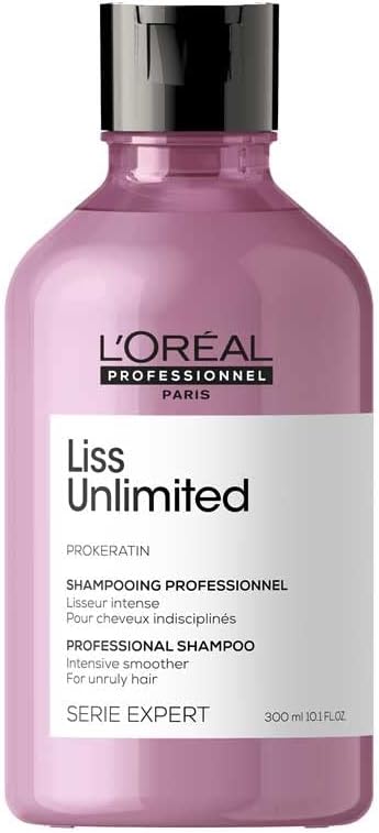 L'Oréal Professionnel | Liss Unlimited Shampoo| Provides Long-Lasting Frizz & Humidity Protection| With Prokeratin | Moisturizing & Smoothing | For Frizzy & Textured Hair Types | 300ml