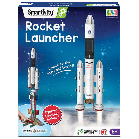 Smartivity Rocket Launcher Kit for Kids 6, 7, 8, 9, 10, 11, 12 Years Old | Build Your Own Rocket and Launcher