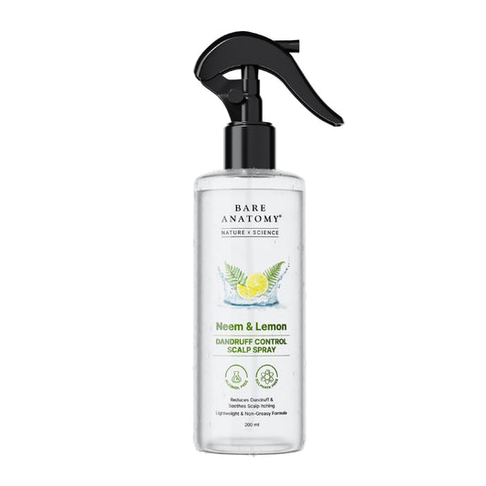 Bare Anatomy Nature x Science Dandruff Control Scalp Spray with Neem Leaf, Lemon & Tea Tree Extract, 200 ml