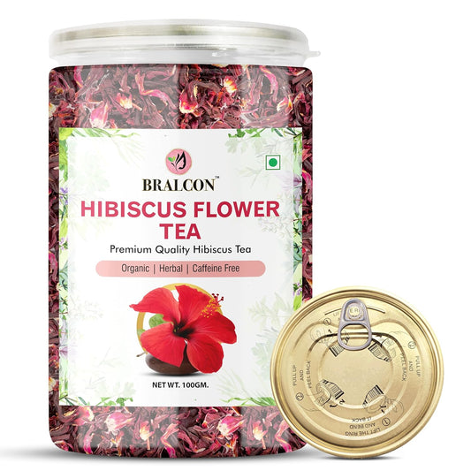 Bralcon Organic Hibiscus Flower Tea - 50 gm | Premium Leaves
