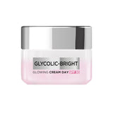 L'Oreal Paris Glycolic Bright Glowing Day Cream, Overnight Brightening Cream, Glycolic Acid in Gel-Like Cream Texture, 50ml