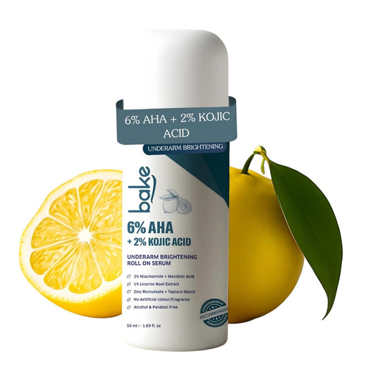 Bake 6% AHA Underarm Roll On with 2% Kojic Acid, 3% Niacinamide, 50 ml