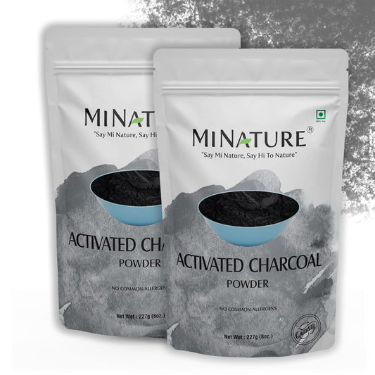 Mi nature Activated Charcoal Powder, 227 gm, Pack of 2
