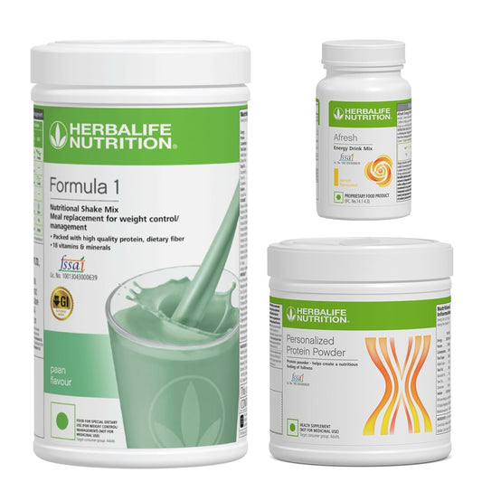 Herbalife Nutrition Shake Mix Paan Flavour Weightloss Package (Formula one Paan shake 500 gm, PPP 200 gm, Afresh Lemon 50 gm)