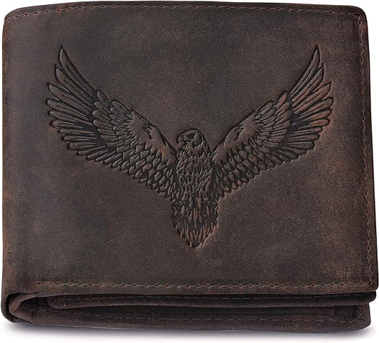 URBAN FOREST Zeus RFID Blocking Leather Wallet for Men, Vintage Brown