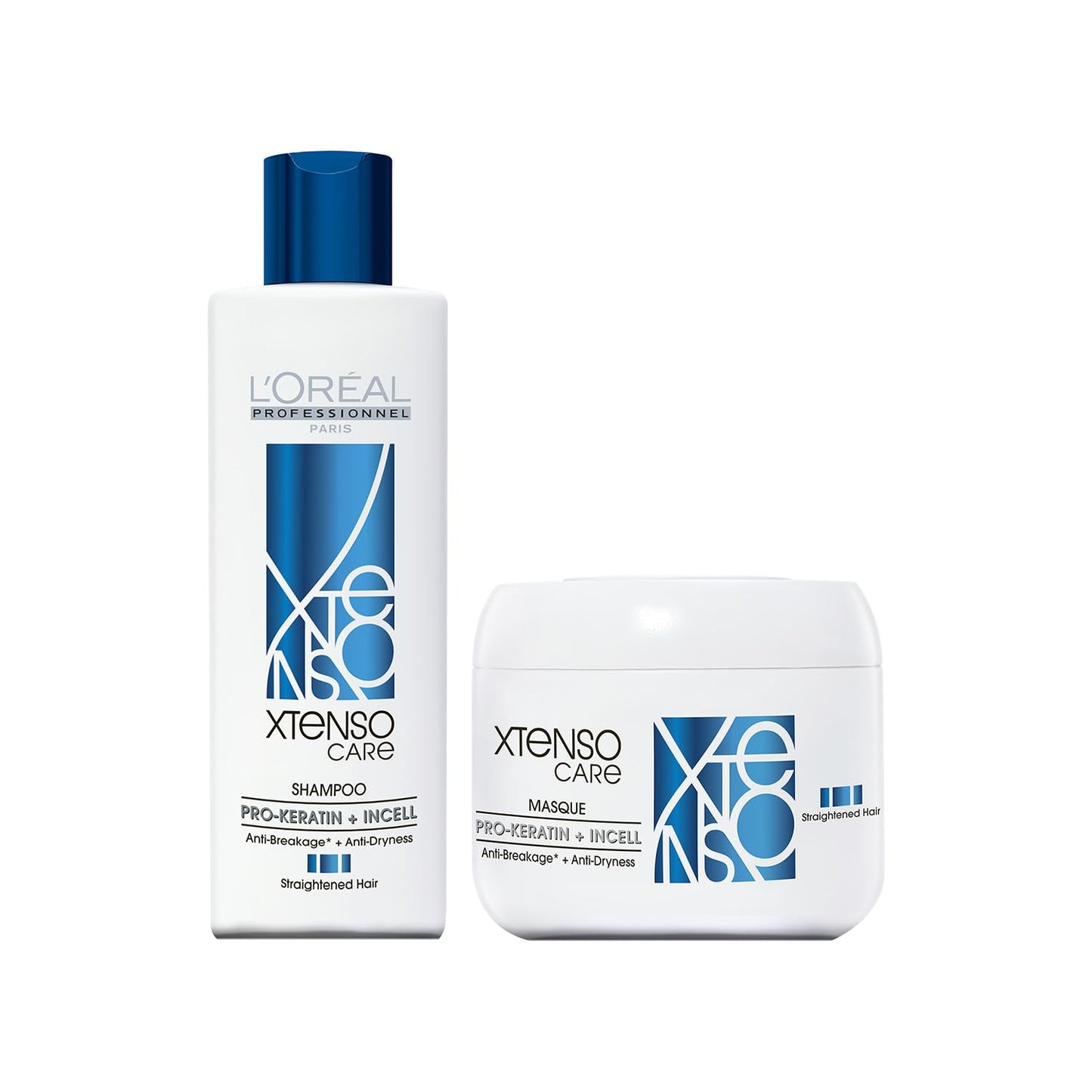 Loreal Professionnel Paris Xtenso Care Shampoo For Straightened Hair 250 ml, Xtenso Care Mask 196 gm