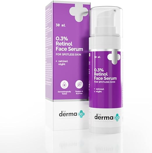 The Derma Co 0.3% Retinol Face Serum for Younger-Looking & Spotless Skin - 30 ml