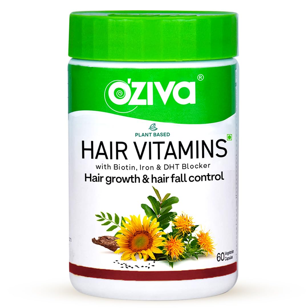 OZiva Hair Vitamin Capsules for Hair Growth & Hair Fall Control, 60 capsules