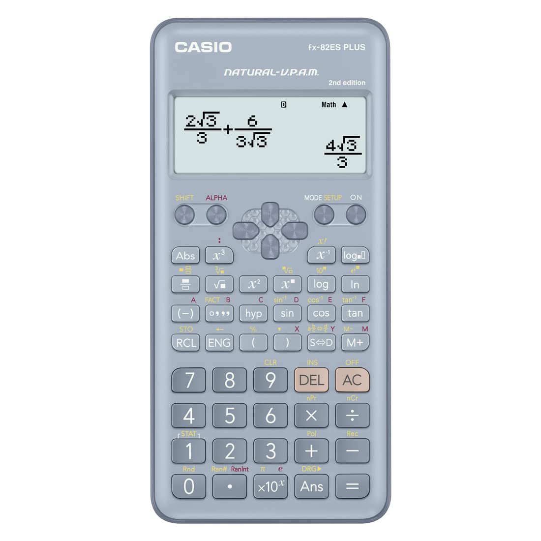 Casio FX-82ES Plus Blue 2nd Gen Non-Programmable Scientific Calculator