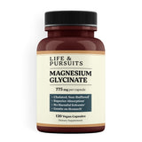 Life & Pursuits Pure Magnesium Glycinate 775 mg – 120 Vegan Capsules | 100 mg Magnesium per Capsule
