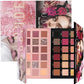 HUDA GIRL Beauty Rose Gold Remastered + Nude Edition Eyeshadow Palette Combo Kit - 36 Matte and Shimmer Finishes, Includes Black Eyeshadow - Complete Eye Shadow Palette Set