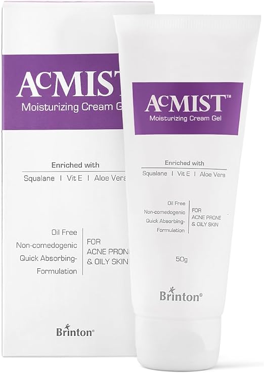 Brinton AcMist Moisturizing Cream Gel for Acne Prone and Oily Skin,50g