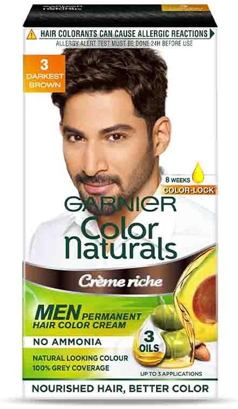 Garnier Color Naturals Men Shade 3 Darkest Brown, 30ml + 30g