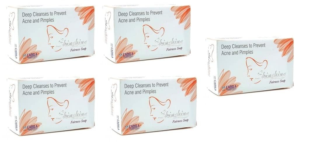 Skinshine Fairness Bar Soap For Acne Prone Oily Skin Item 75 gm Pack Of 5