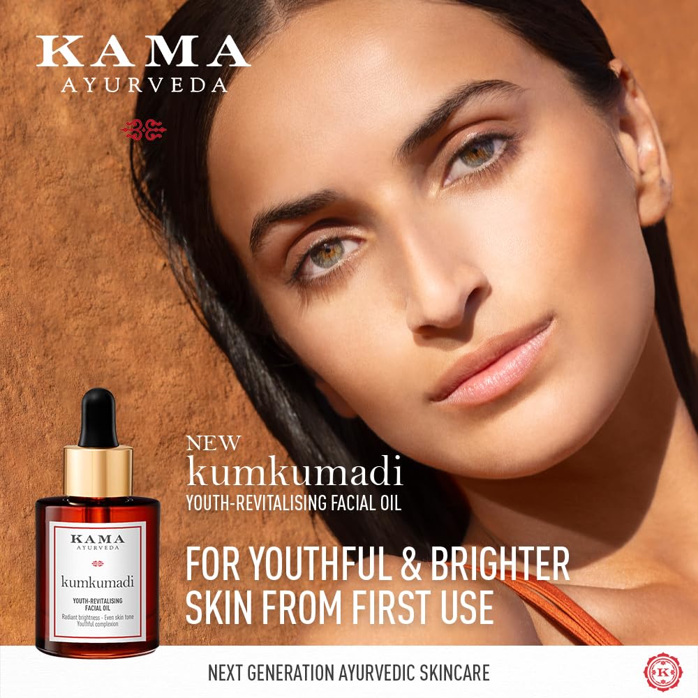 Kama Ayurveda Kumkumadi Youth-Revistalising Facial Oil | Rich in Vitamin A & C, 15 ml