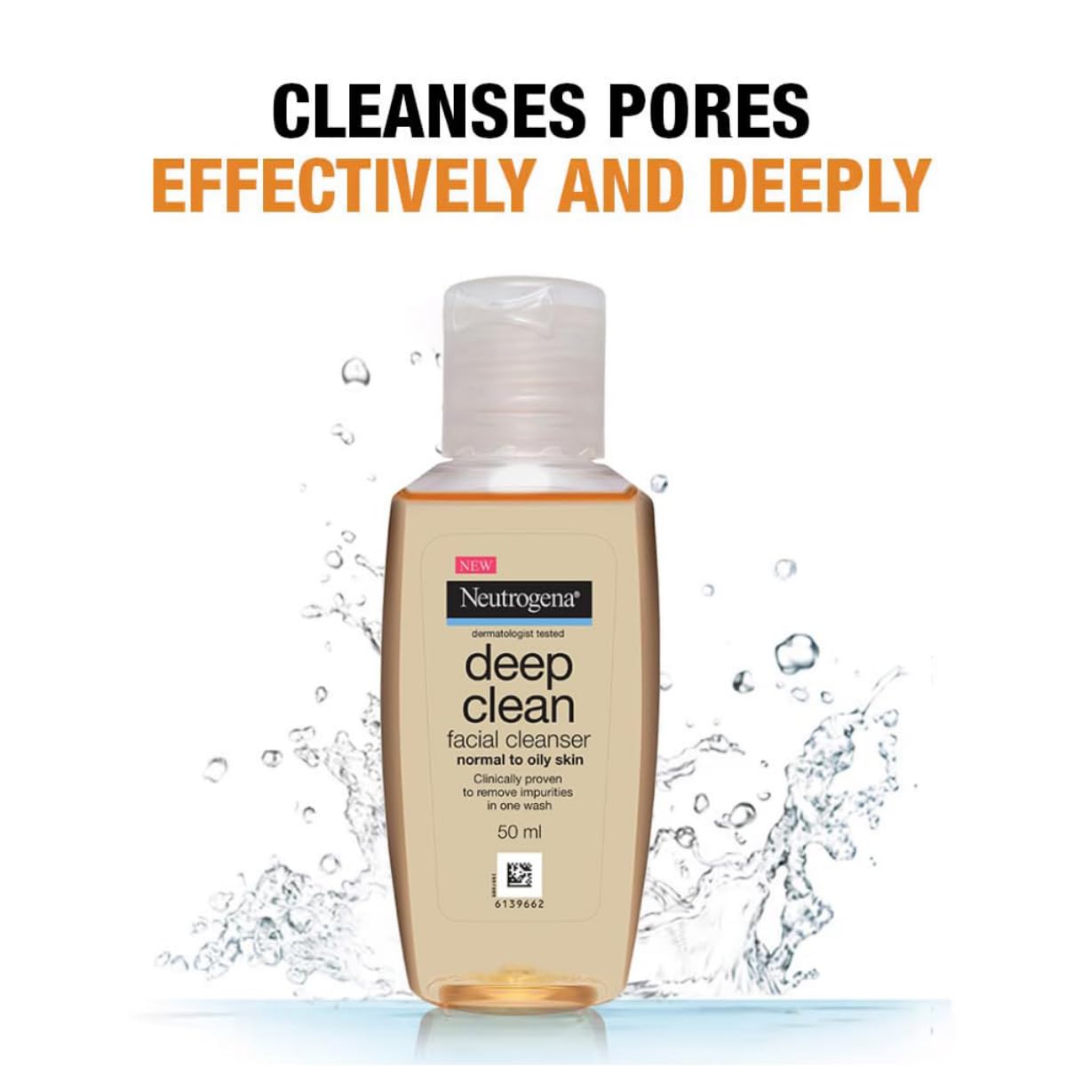 Neutrogena Deep Clean Facial Cleanser, Pack of 4, Each 50 ml
