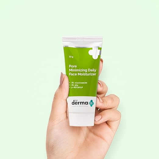 The Derma Co Pore Minimizing Daily Face Moisturizer with 3% Niacinamide 3% PHA and p-REFINYL for Open Pores - 50 g