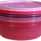 Tupperware Plastic Pink, Purple Leftover Bowl Set Storage Food Containers (600Ml X 3Pcs)