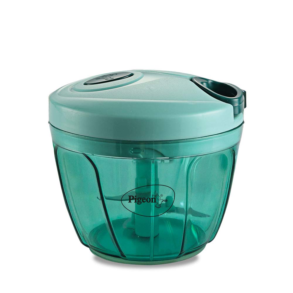 Pigeon Handy Chopper with 5 Stainless Steel Blades and 1 Plastic Whisker (14077 , XL, Green)