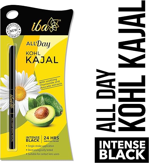 Iba All Day Kohl Kajal, Jet Black, 0.35g