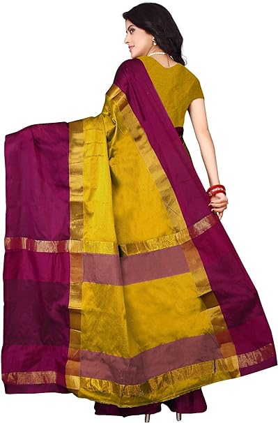 Dhruvi Trendz Soft Cotton & Silk Saree For Women Banarasi Saree For Women