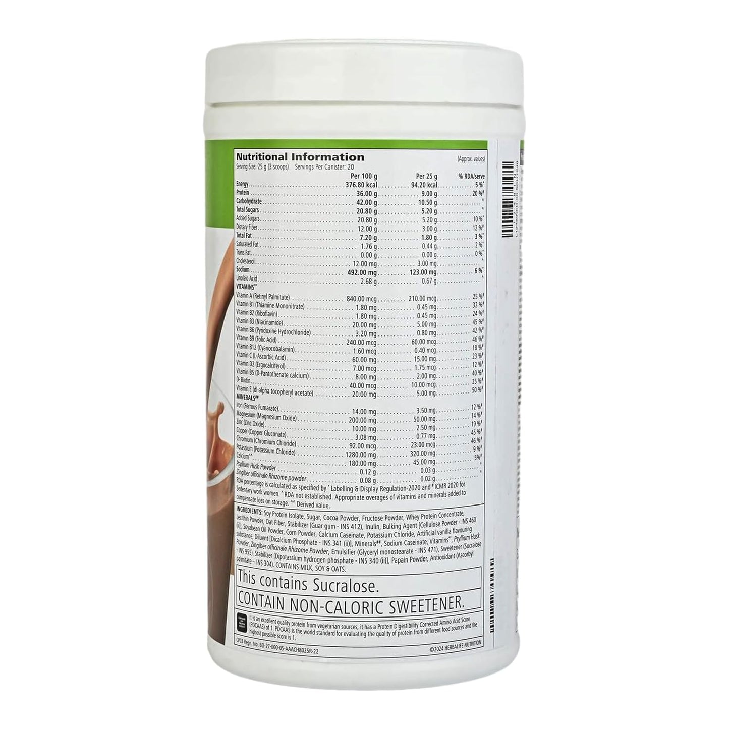Herbalife Nutrition Formula 1 Shake for Weight Loss, 500 gm (Dutch Chocolate)