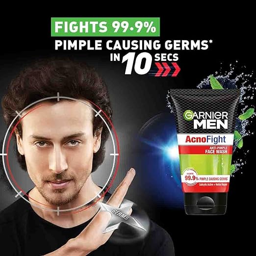 Garnier Men Acno Fight Anti-Pimple Facewash, 100gm