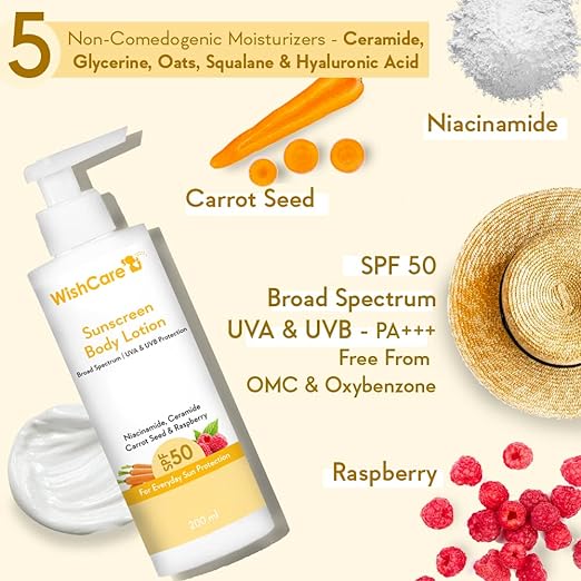 WishCare SPF50 Sunscreen Body Lotion - 200 ml
