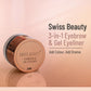 Swiss Beauty Waterproof Eyebrow & Gel Eyeliner 2 In 1 With Brush | Smudge Proof Gel Eyeliner And Eyebrow Definer Pencil | Shade- 01 Black, 7G