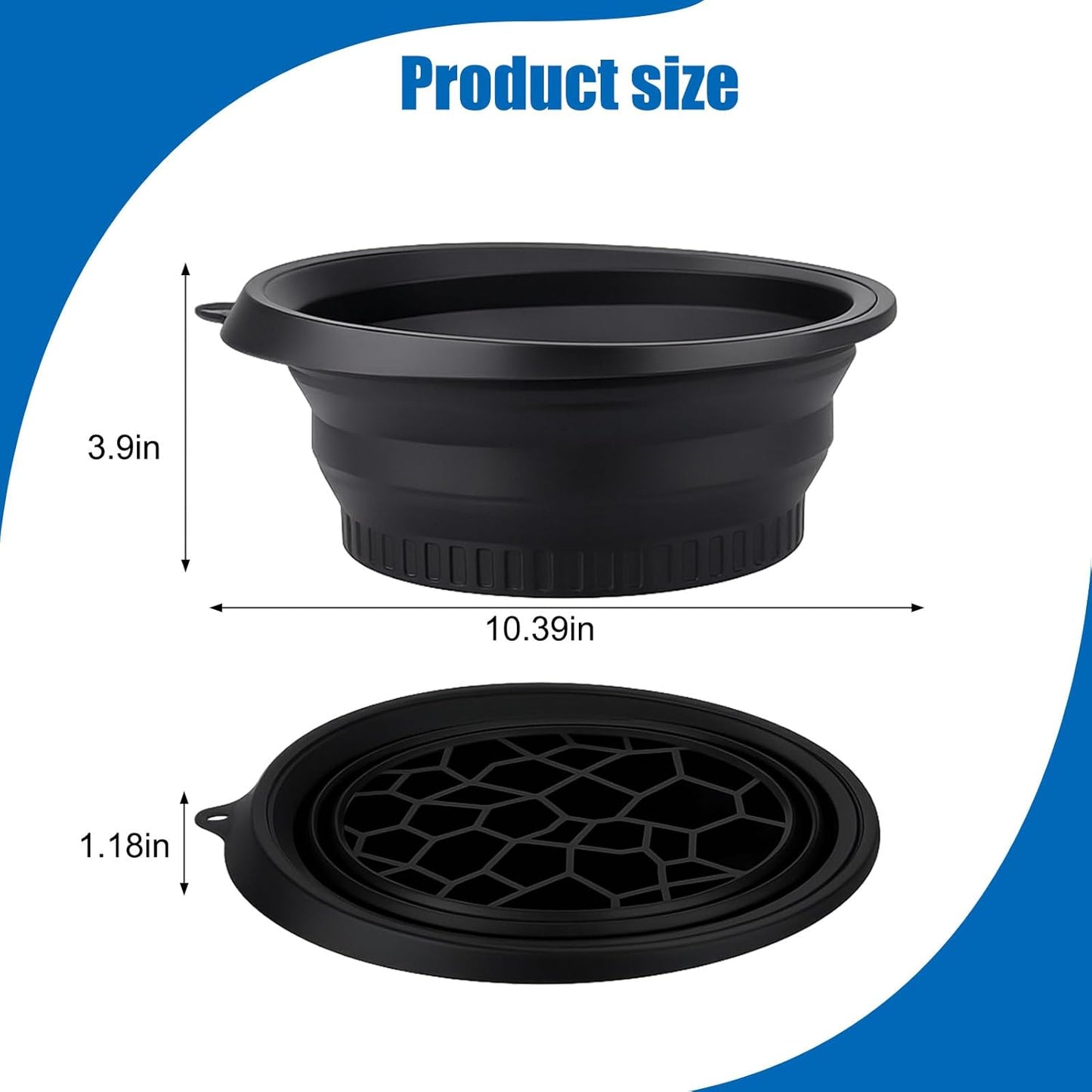 Silicone Face Bowl for Ice with Built-In Icetray, Collapsible Face Tub for Ice Bath
