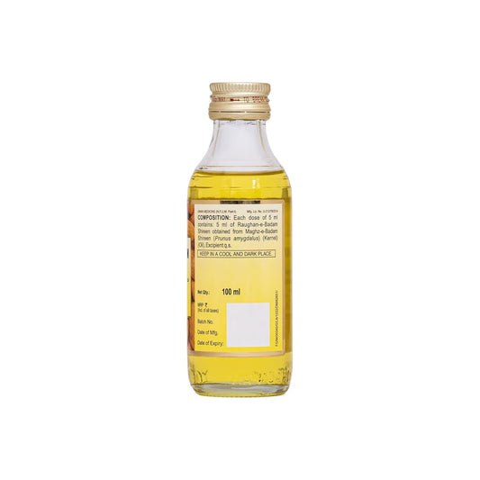 Hamdard RAUGHAN-E-BADAM SHIREEN Sweet Almond Oil for Body, Skin & Hair, 100 ml
