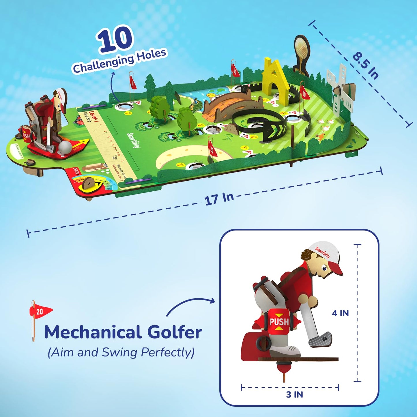 Smartivity Mini Golf Tabletop Game for Kids 6-12 Years Old
