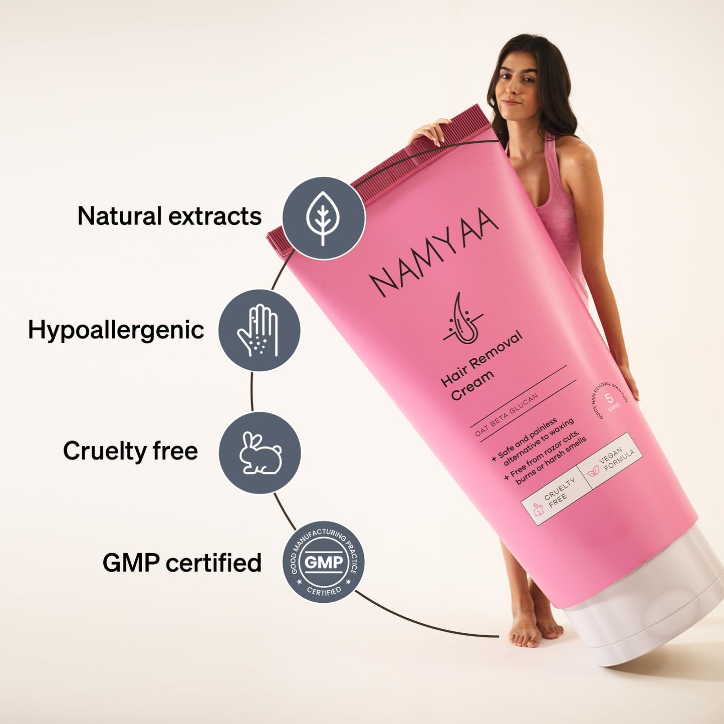 Namyaa Hair Removal Cream for Intimate Skin, 60 gram, Pack of 2