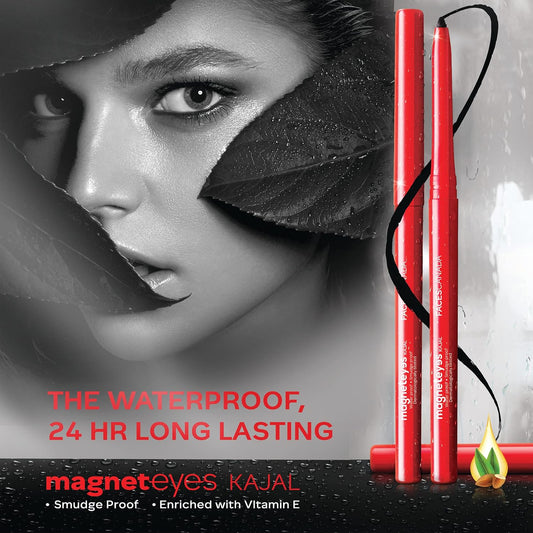 FACESCANADA Magneteyes Kajal 2 In 1 Black, Matte Finish