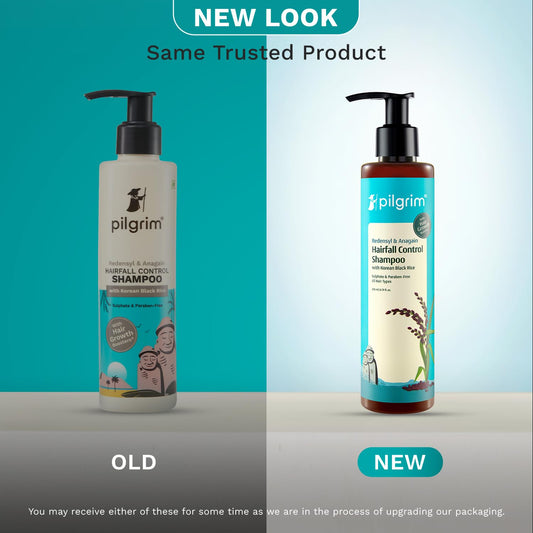 Pilgrim Redensyl & Anagain Hairfall Control Shampoo with Korean Black Rice, 200 ml