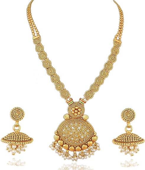 Sukkhi Peacock Gold Plated Necklace Set & Kada Combo For Women