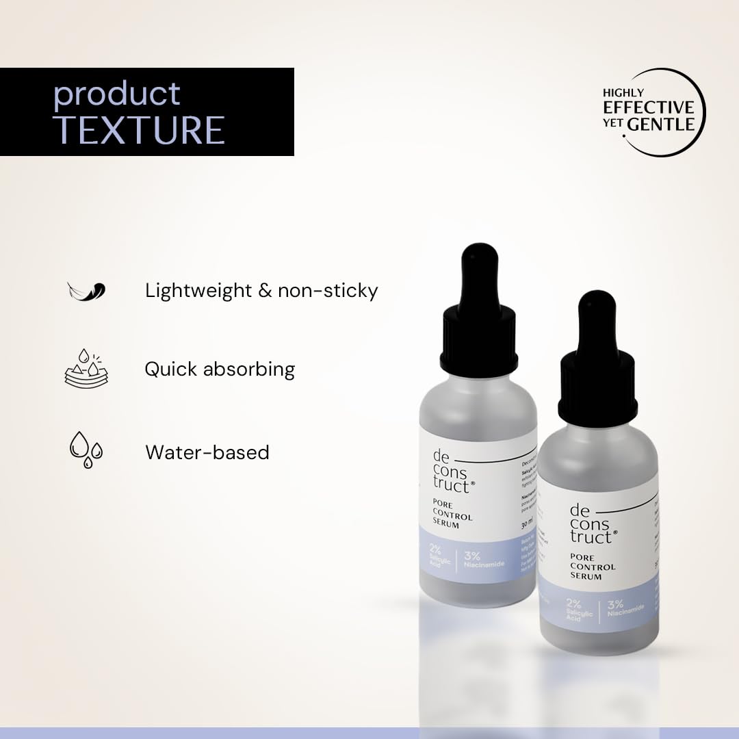 Deconstruct Pore Control Face Serum |2% Salicylic Acid 3% Niacinamide, 30 ml