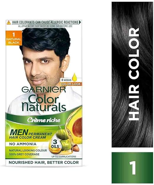 Garnier Men's Hair Colour Cream - Natural Black 1