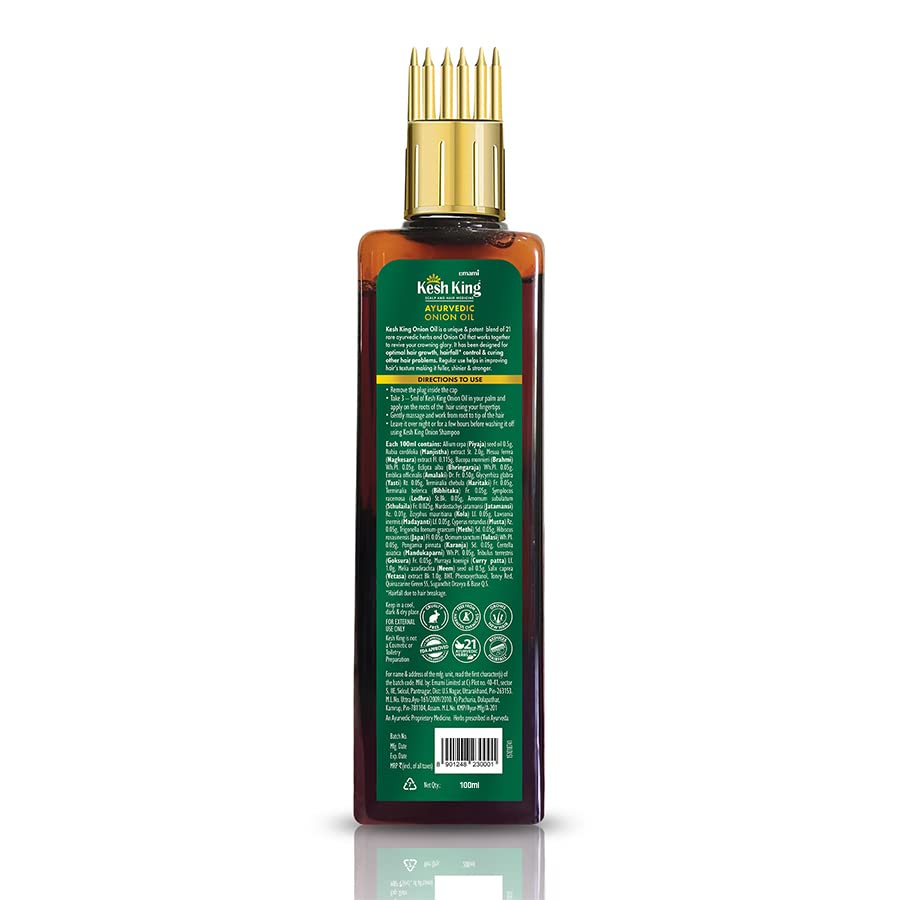 Kesh King Organic Onion Oil With Curry Leaves, 100 ml