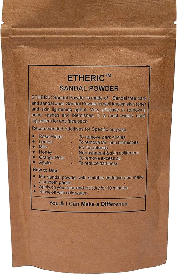 ETHERIC Natural Sandal Powder, 100 gm