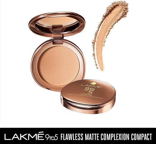 Lakme 9 to 5 Flawless Matte Complexion Compact, Melon, 8 gm