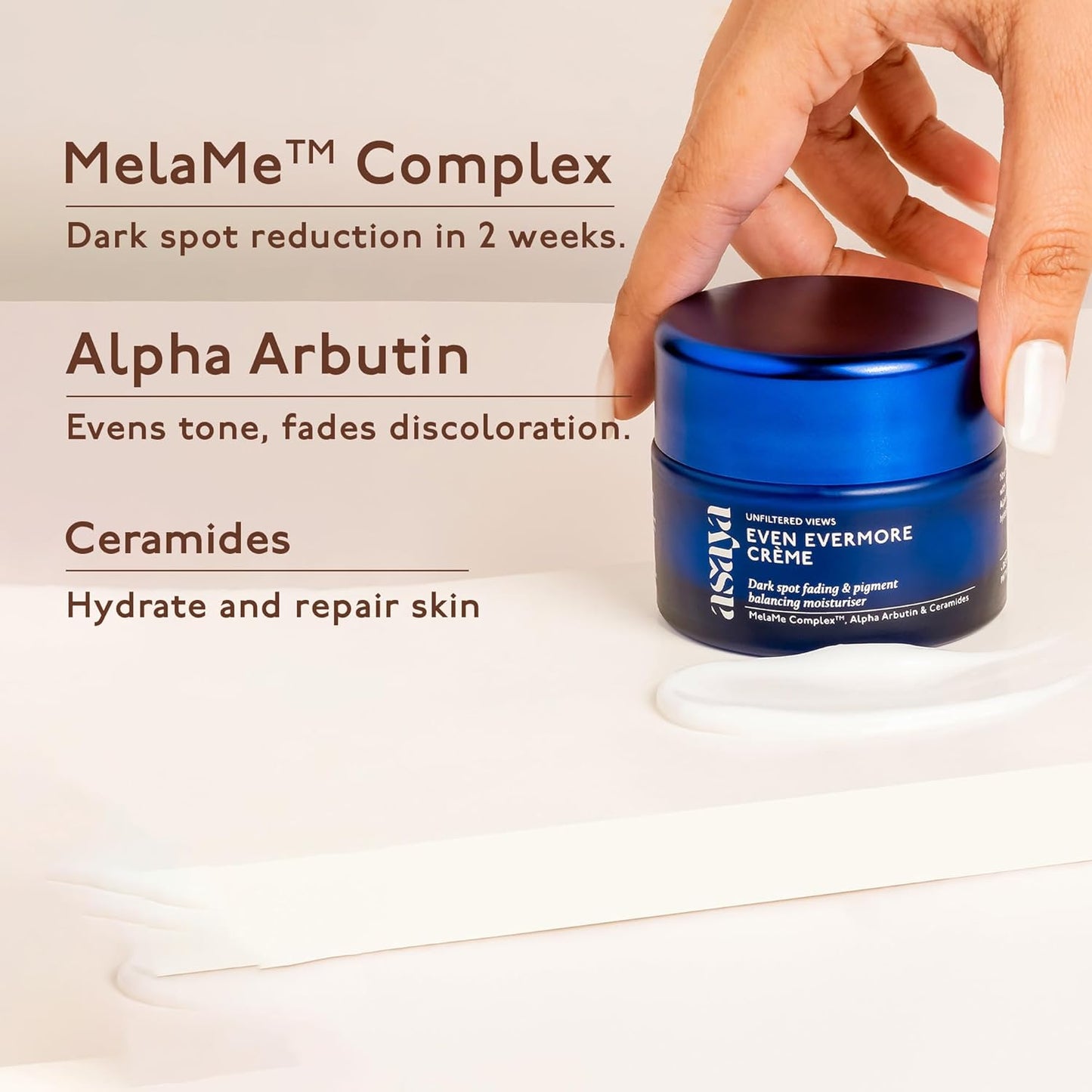 Asaya Ceramides Moisturizer with Alpha Arbutin, 50 gm