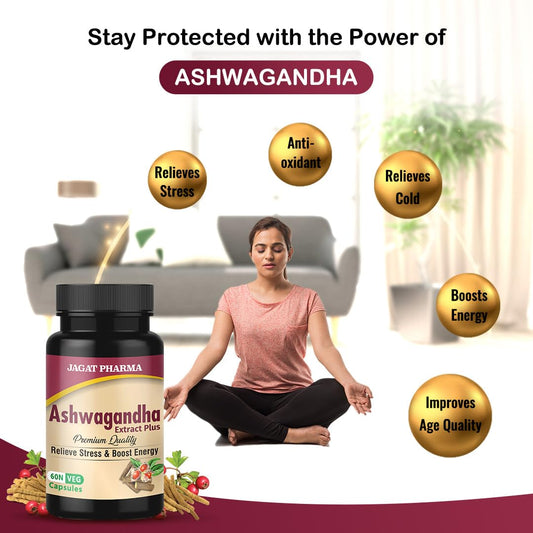 Ashwagandha 250 mg & Helps Boost Immunity Relieve Stress & Anxiety 60 Caps