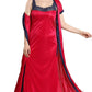 AV2 Women's Satin Solid Maxi Nighty