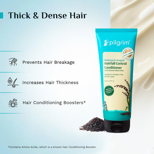 Pilgrim Anti Hairfall Conditioner with Redensyl & Anagain, 200ml