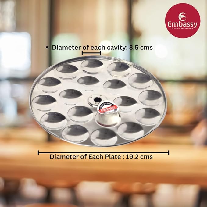 EMBASSY Stainless Steel Mini Idli Plate