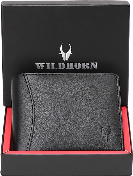 WildHorn India Jade Black Leather Men's Wallet