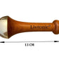 Livronic Kansa Wand Massager with Teak Wooden Handle, 4.5 cm Bronze Cup