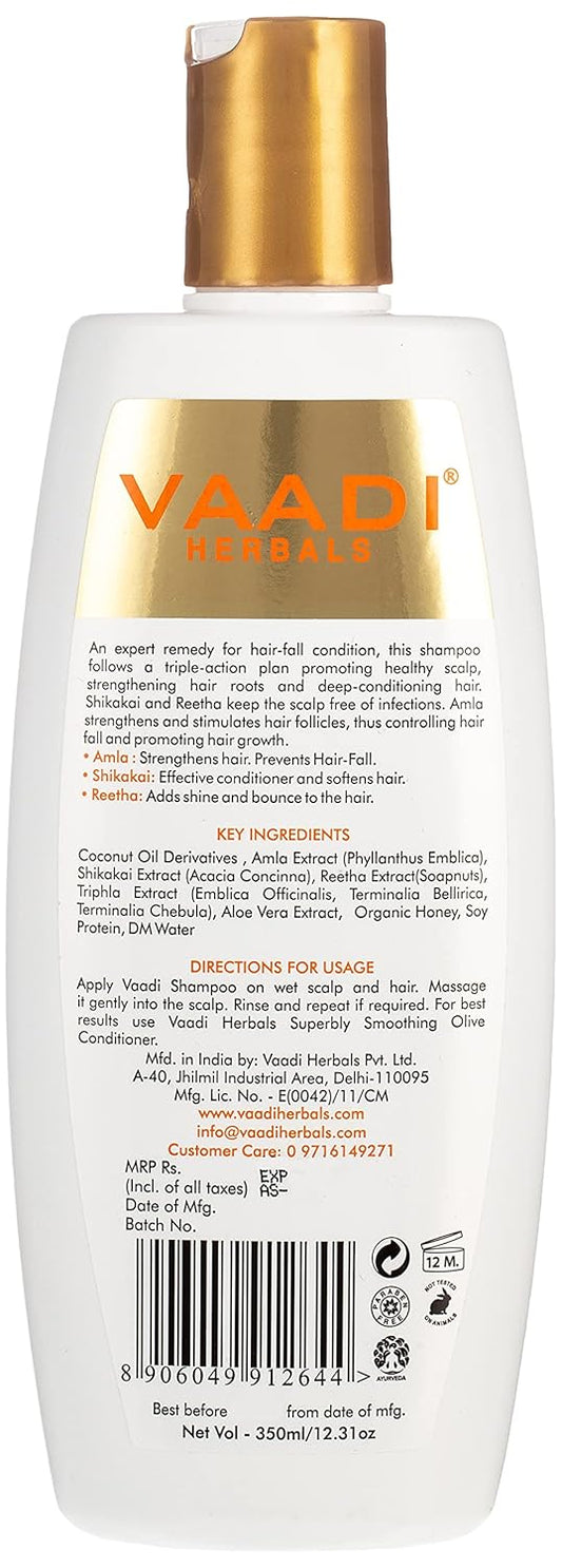 Vaadi Herbals Hairfall And Damage Control Amla Shikakai Shampoo, 350 ml