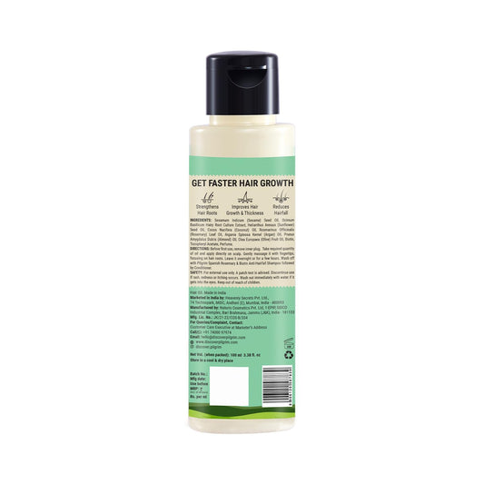 Pilgrim Spanish Rosemary & Biotin HairGrowth Oil to Control Hair Fall & Strengthens Hair 100ml | Rosemary essential oil for hairgrowth